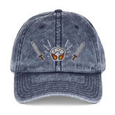 Revelation 1:14-20 Christian Distressed Vintage Hat EternalChristianTees Navy OSFA